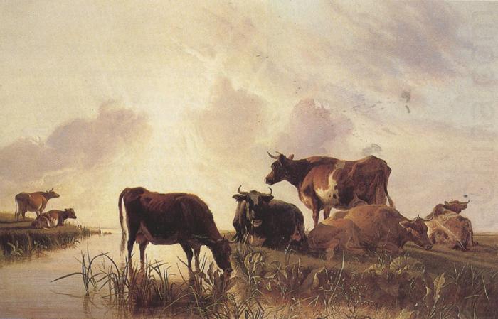 A Meadow scene (mk37), Thomas sidney cooper,R.A.